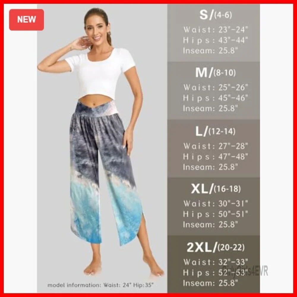 Wide Leg Yoga Pants High Waisted Lounge Joggers Pajama Bottoms with Pockets